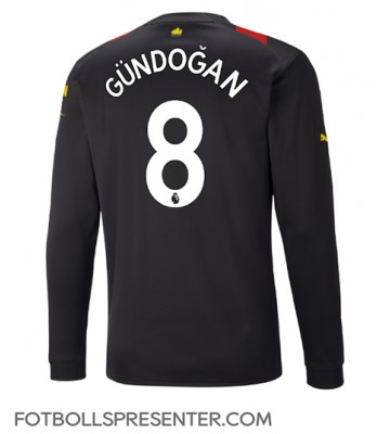 Manchester City Ilkay Gundogan #8 Borta Matchtröja 2022-23 Långärmad